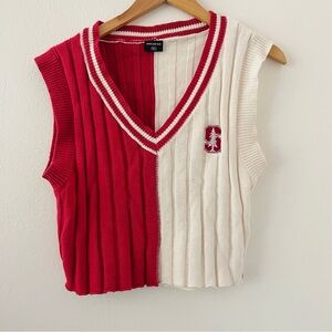 Hype & Vice Stanford Cardinal Red & White Vest Top